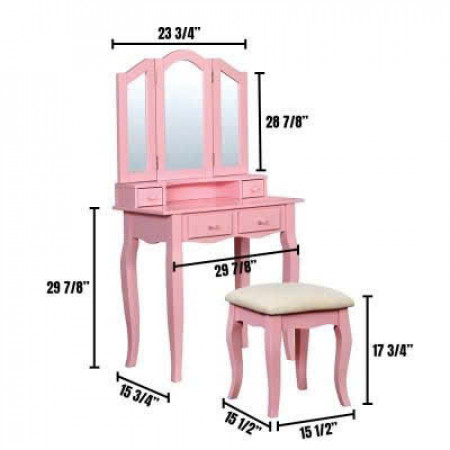 CM-DK6846PK : Bộ Bàn Trang Điểm Kèm Ghế Và Gương